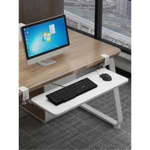 키보드 슬라이드 받침대 스탠드 레일형 360회전 공간활용 핑크 호두색 75x25 마우스