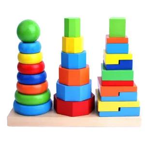 여러가지 도형 모양 끼우기 유아 블럭쌓기 여아 인지발달 무지개