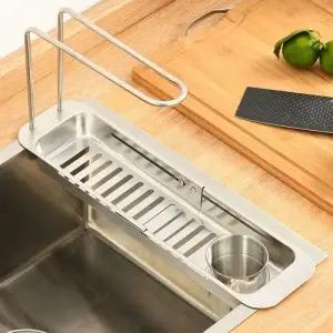 싱크대 접이식 수세미 건조대 물빠짐 스텐 받침대 걸이