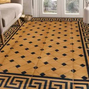 샌드 마인 리버서블 매트 플라스틱 빨대 러그 모던 에어리어 야외용 대형 바닥 및 RV 파티오 뒷마당 데크