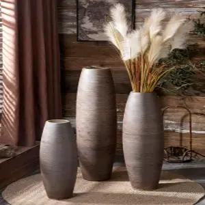 긴 도자기화병 장식병 북유럽