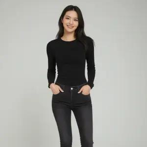 [리쿠퍼]여성 슬림핏 기모 데님팬츠 LGW-442BK