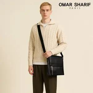 [오마샤리프] 천연 소가죽 남성 비즈니스백 메신저백 숄더백 OS6003M