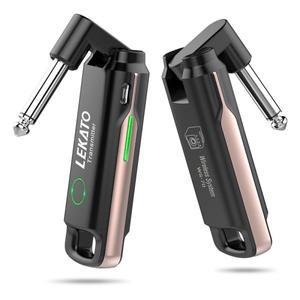 LEKATO 송신기 수신기 WS-70 무선 기타 시스템 내장 충전식 오디오 70 채널 40M