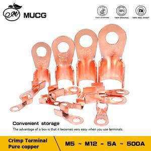 순수 압착 케이블매트 카펫 러그 10-500A 와이어 터미널 배터리 커넥터 자동 배선 M5/M6/M8/M10/M12 내구성