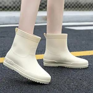 [라일리] Rly 여성 3컬러 패턴 라이닝 방한 기모 레인부츠