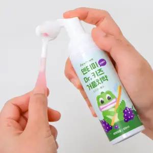 덴티미 유아 어린이 불소 무불소 거품 버블 치약 3핏 칫솔 세트