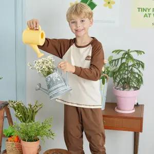 수아팜 [정상가 27900원] 남아 우든블록 코튼 긴팔 내의 세트