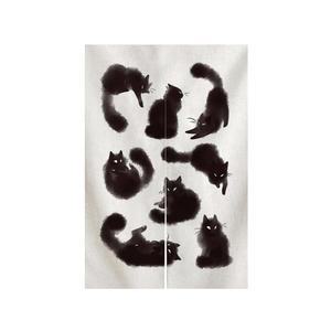 도어 커튼 가리개 고양이 귀여운 카페 방진 거울 깃발 로드 문짝 올인원 가게 무타공