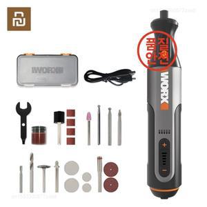 Worx 8V 로타리 도구 WX106 무선 미니 드릴 조각 연삭 기계 USB 충전기 가변 전동 세트