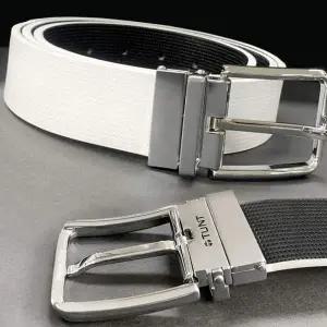 1개 회전 가능 양면혁띠 골프웨어 허리벨트 화이트허리띠