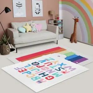 무지개 러그 방매트 키즈카페트 겨울극세사 거실 디자인_24136989