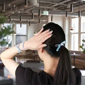 고무줄 데일리 머리끈 12종 세트 블루 머리고무줄