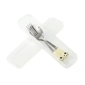 휴대용 숟가락 포크 세트 캠핑용 식기 아이보리 스텐포크수저세트