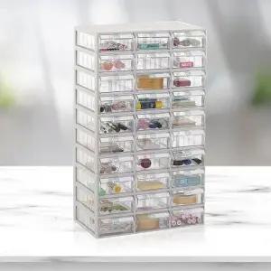 B타입 수납함 3x10/플라스틱 투명 수납박스 정리함 W94327B