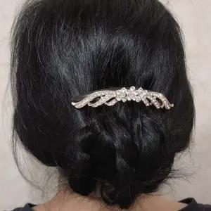 뒤꽂이 웨이브 머리 진주 꽂이