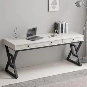 연그레이 1800 수납형 철제서랍책상 SD183 일자형테이 WFLNVU1