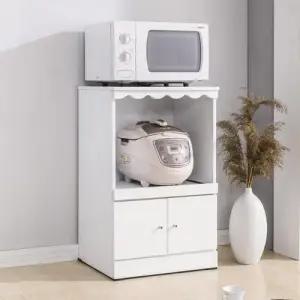 사란다 수납렌지대 미니 밥솥전자레인지다이주 화이트 WFLNW6Y