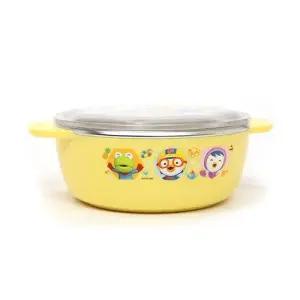 뽀로로 논슬립 투명 뚜껑스텐대접 W35878D