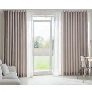 뷰하우스 암막 커튼 헤이즐 린넨 중형 오팔그레이