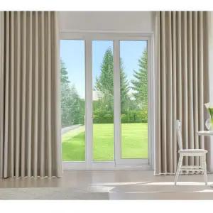 뷰하우스 거실 암막 커튼 헤이즐 린넨 중형 아이보리