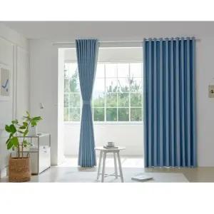 뷰하우스 거실 암막커튼 그레인 양면 대형 스카이블루