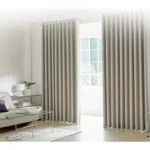 뷰하우스 거실 암막 커튼 그레인 양면 특대형 그레이
