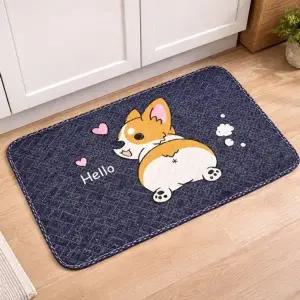 1+1 2종SET 면 발매트 미끄럼방지 세탁가능 욕실 현관 주방 매트 2p