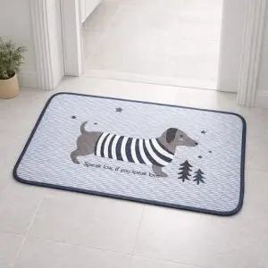 1+1 2종세트 면 발매트 미끄럼방지 욕실용 현관용 매트