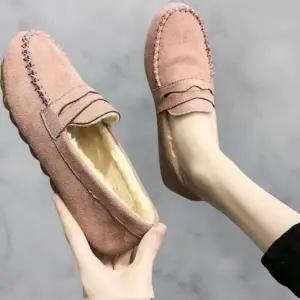 여성 포근한 방한 FW 보온 플랫슈즈