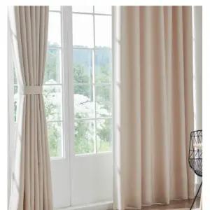 뷰하우스 아일렛 암막 커튼 무지 원톤 아이보리 특대형
