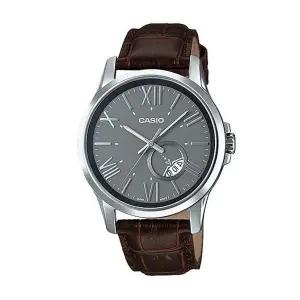 [신세계라이브쇼핑]카시오 MTP-E105L-8A 클래식 남성 아날로그 가죽 손목 시계
