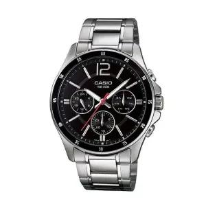 [신세계라이브쇼핑]카시오 MTP-1374D-1A 남성 라운드 아날로그 메탈 손목 시계