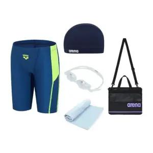 아레나 남아동 생존수영 수영복 수경세트 U163001 5부