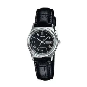 [신세계라이브쇼핑]카시오 LTP-V006L-1B 여성 라운드 아날로그 가죽 손목 시계