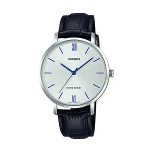 [신세계라이브쇼핑]카시오 LTP-VT01L-7B1 여성 라운드 아날로그 가죽 손목 시계