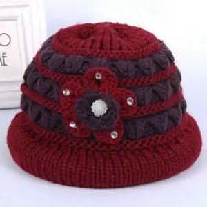 할머니 벙거지 중년 겨울 방한 털모자 니트 모자 겨울비니 중년 패션두건 비니모자 항암모자 할어니모자