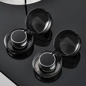 안전 블랙 전원 무타공 보호커버 스토브 스위치 (WFK681T)