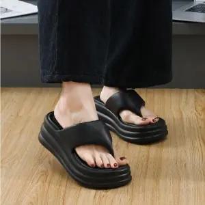 여성 발편한 통굽 키높이 슬리퍼 쪼리 여름