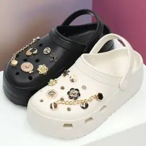 보석 여성 슬리퍼 통굽 여름 샌들 데일리 스트랩 샌달