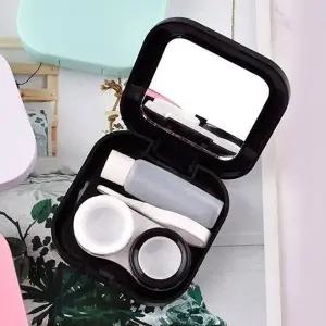 거울 렌즈케이스 콘택트렌즈 보관통 스퀘어 형태 보관함 (WFK7264)