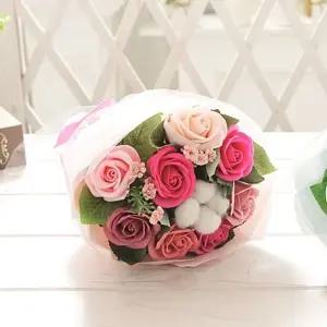 CO 코튼 로즈 꽃다발 핑크 로즈데이 성년의날 (WFKIK5M)