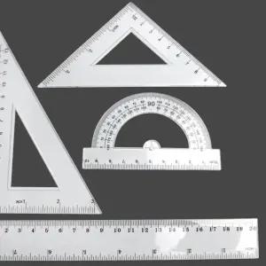 제도용 도면 각도기 삼각자 세트 4P (WFKIK74)