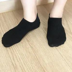 여성용 발목 골지 양말 블랙 (WFKIK4K)