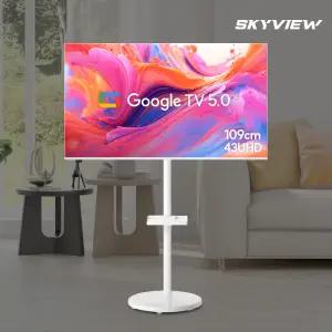스카이뷰 화이트에디션 삼탠바이미 109cm(43인치) 4K UHD 스마트 이동식 TV 중소바이미 삼텐바이미