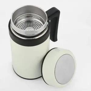 ( )차거름망 손잡이 보온보냉 텀블러 450ml 화이트 물병