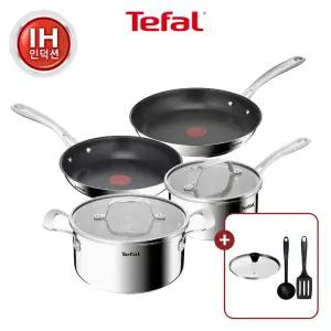 [테팔] 퍼펙트 레지스트 티타늄3X 팬&냄비 4종(3X_팬24+팬28+편수16+양수20) +레온유리뚜껑28+비앤비뉴 국자+뒤집개