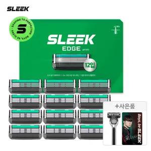 (15%할인) SLEEK 슬릭 엣지 면도날 기획세트 4호(12입)+증정(면도기+포토카드)