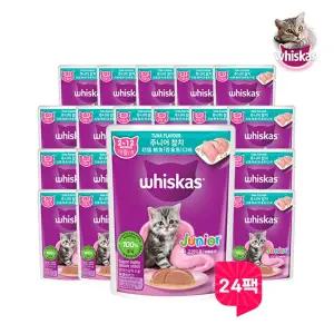 [위스카스]고양이 파우치 주니어 참치 80g 24팩