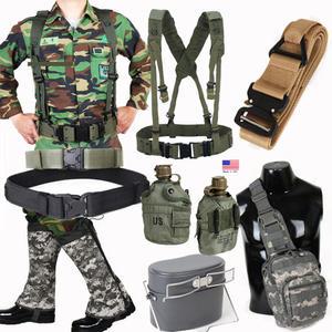 군인용품 30종 모음 US 탄띠 군용 X반도 작업 공구 안전 군용 작업벨트 반합 공구 벨트 각반 수통 부니햇